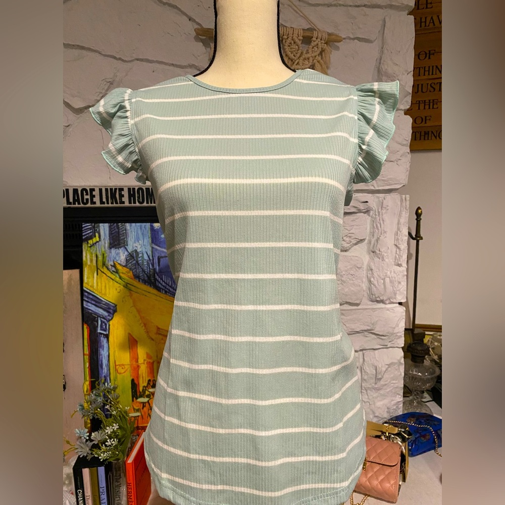 Light mint blouse